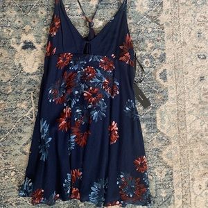 Lulus Navy Floral Dress